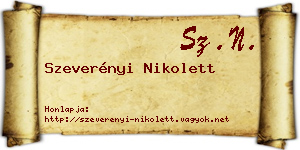 Szeverényi Nikolett névjegykártya