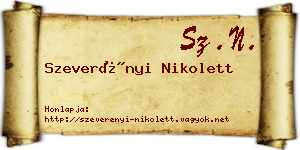 Szeverényi Nikolett névjegykártya